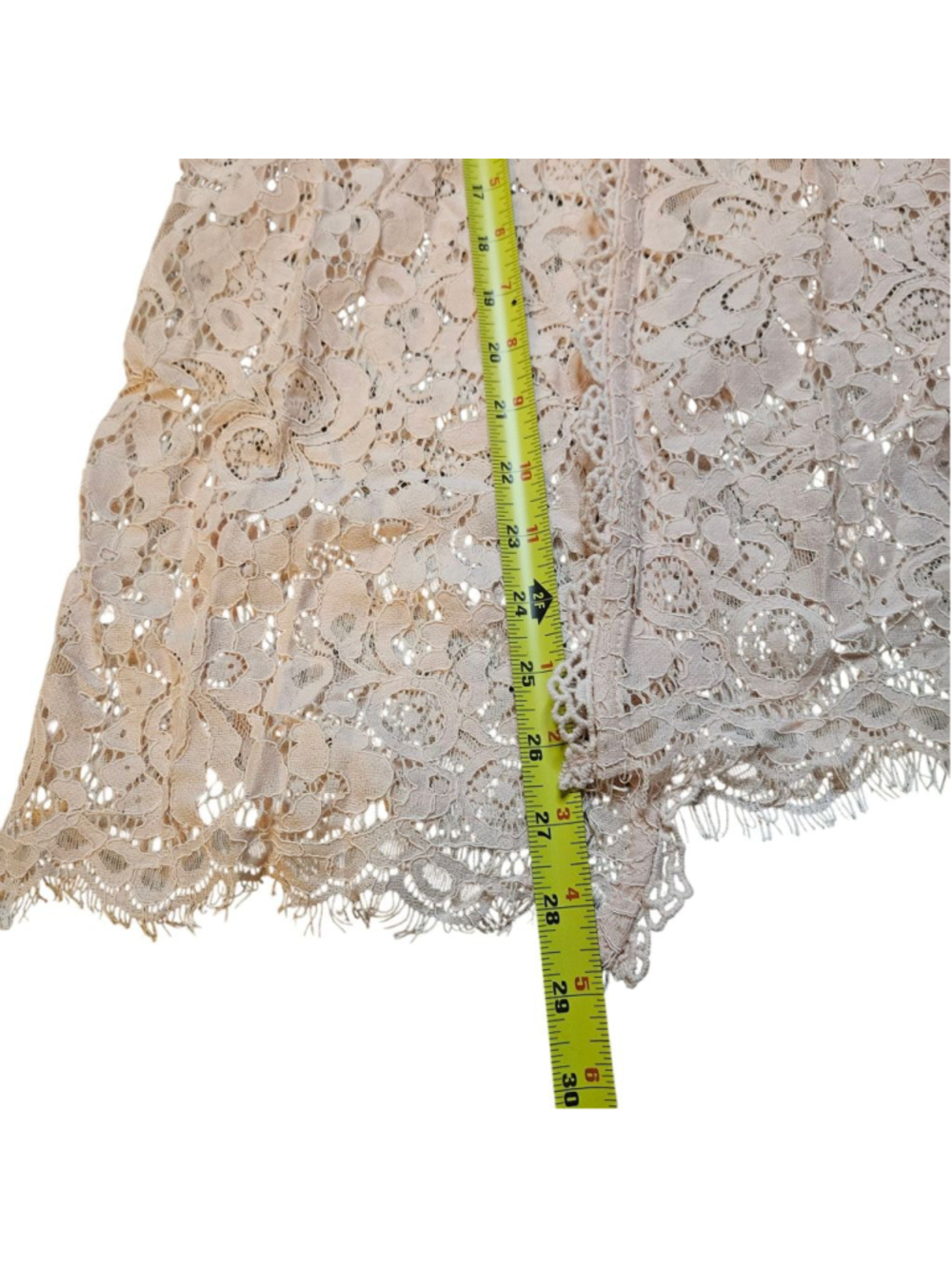 Isaac Mizrahi Live! XS Light Pink Lace 3/4 Sleeve Floral Lace Cardigan - Picture 9 of 9